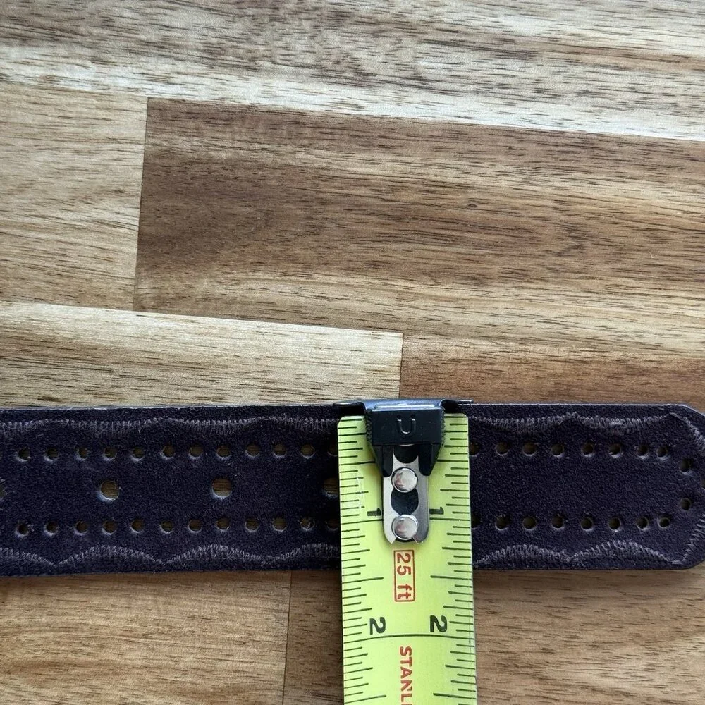 Suede Leather Belt Womens Sz M Brown Boho‎ Casual Festival Southwestern Country